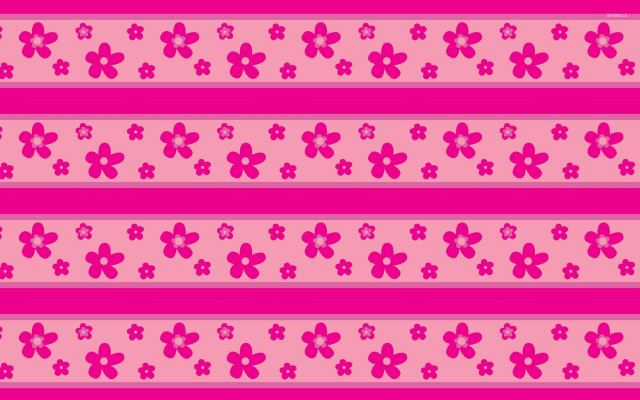 Pink striped floral cherry blossom free wallpaper for desktop - medium preview image