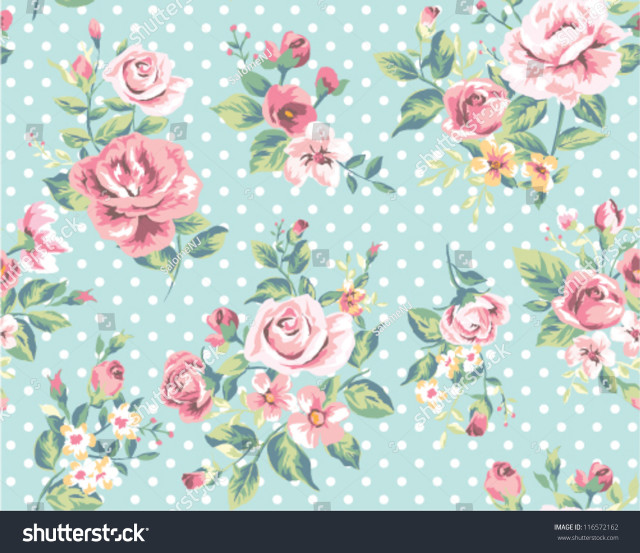 Blue background pink roses polka free wallpaper for desktop - medium preview image