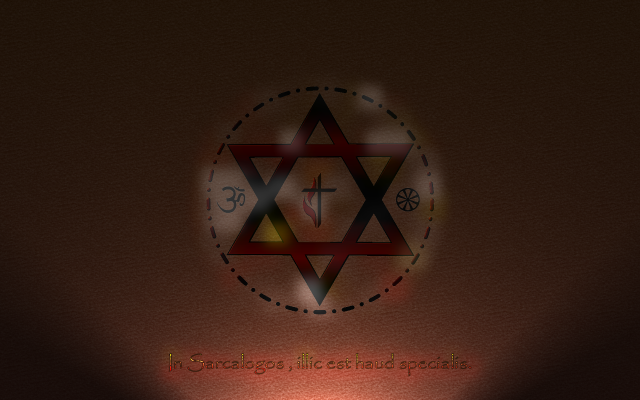 Star of david cross light free wallpaper for desktop - medium preview image