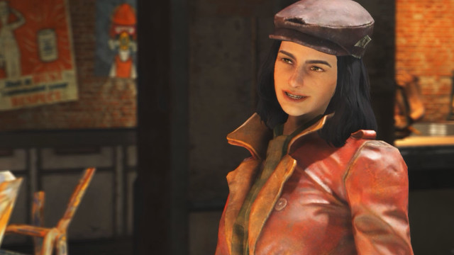 Woman leather jacket hat kitchen free wallpaper for desktop - medium preview image