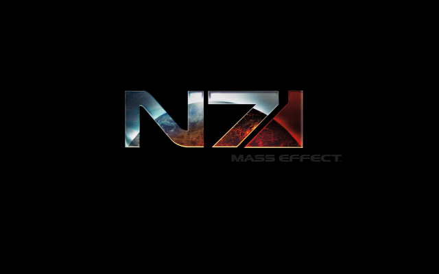 Mass effect black background red free wallpaper for desktop - medium preview image