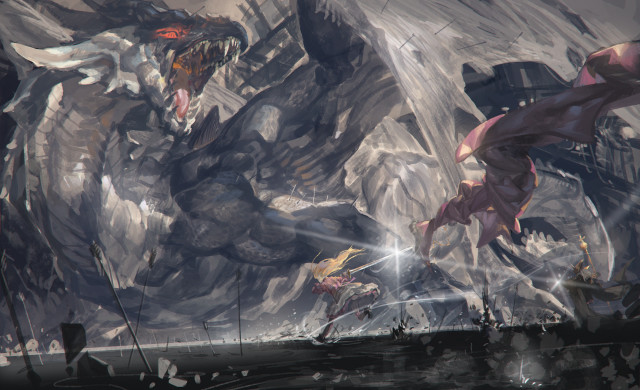 Group monster sword man suit free wallpaper for desktop - medium preview image