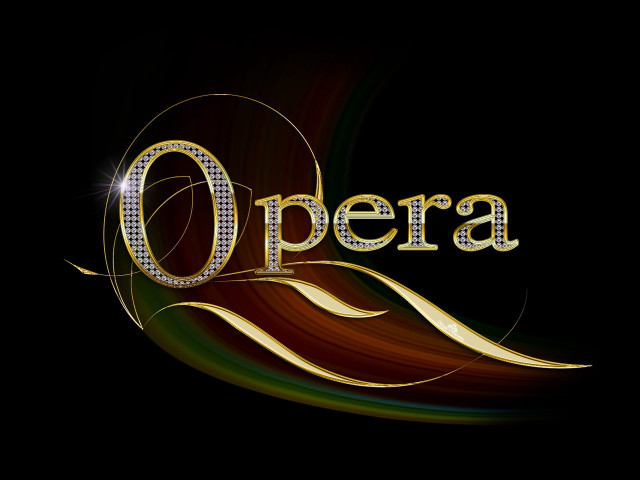 Opera gold swirl diamonds logo free wallpaper for desktop - medium preview image