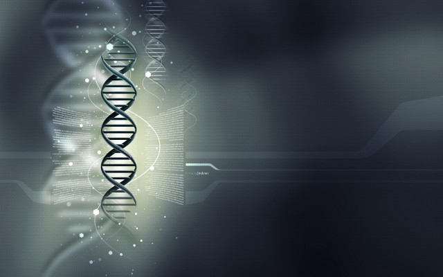 Dna double strand dark background #3 free wallpaper for desktop - medium preview image