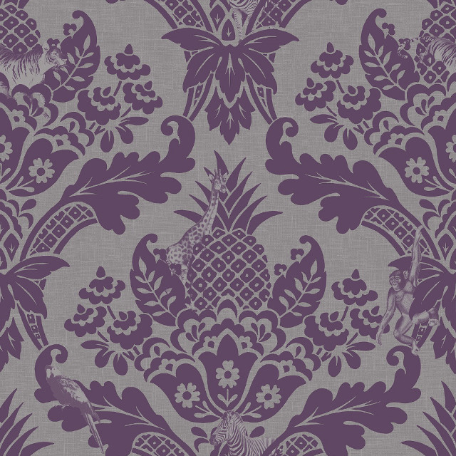 Purple grey floral wallpaper design free wallpaper for tablet - medium preview image