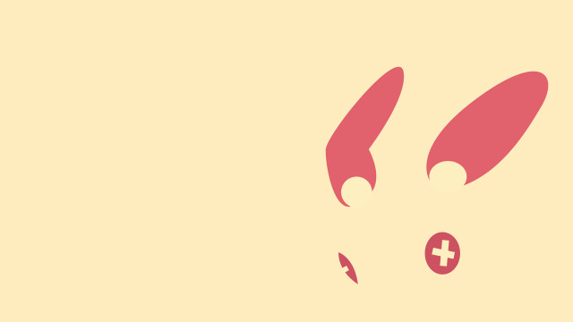 Pink bunny cross nose yellow free wallpaper for desktop - medium preview image