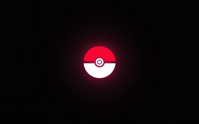 Red white pokeball dark background free wallpaper for desktop - medium preview image