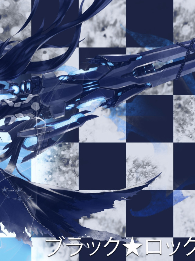 Blue white anime character long free wallpaper for mobile - medium preview image