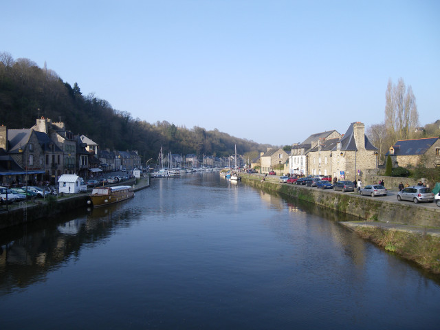 River small town bridge cars free wallpaper for desktop - medium preview image