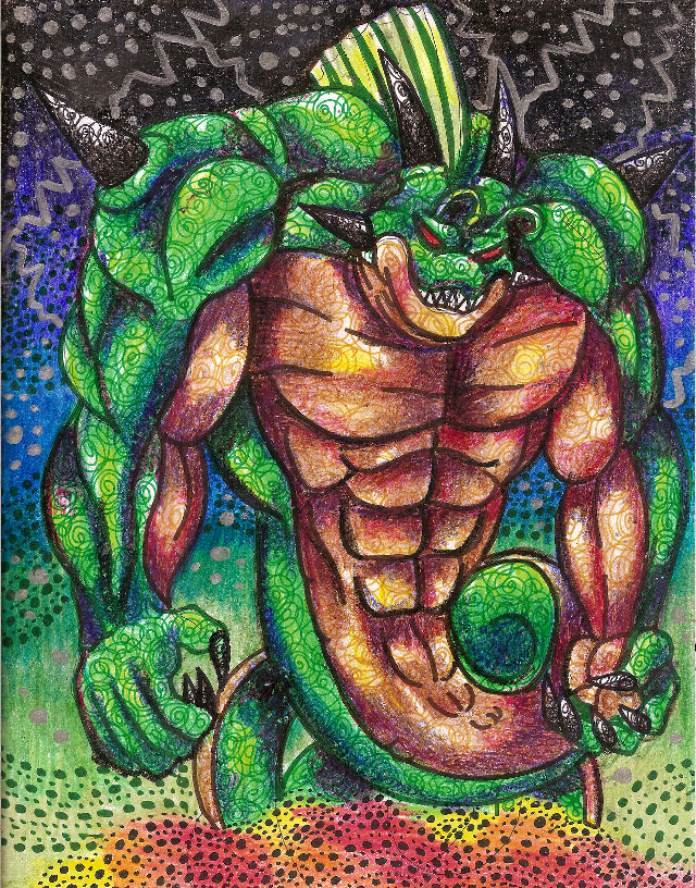 Green monster yellow hat dragon free wallpaper for mobile - medium preview image