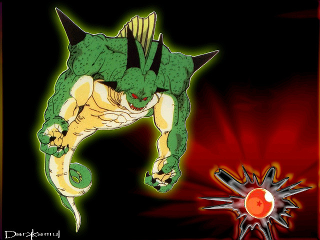 Green yellow creature red ball free wallpaper for desktop - medium preview image