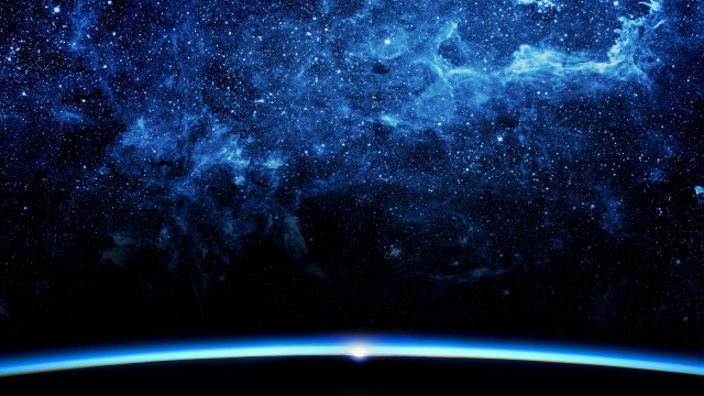 Earth space stars horizon bright free wallpaper for desktop - medium preview image