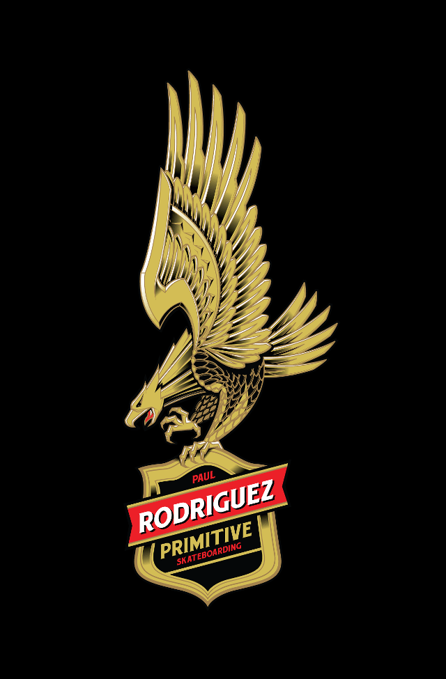 Golden eagle emblem black background free wallpaper for mobile - medium preview image