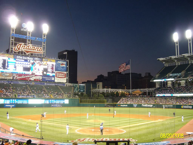 Baseball game night stadium crowd #2 free wallpaper for desktop - medium preview image