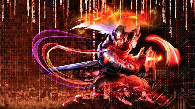 Person sword digital painting lights free wallpaper for desktop - medium preview image