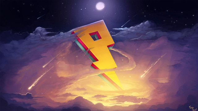 Cartoon character flying rocket background free wallpaper for desktop - medium preview image