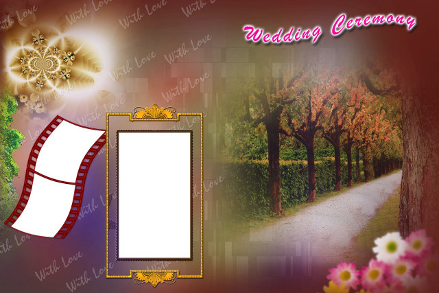 Wedding ceremony picture frame flowers free wallpaper for desktop - medium preview image