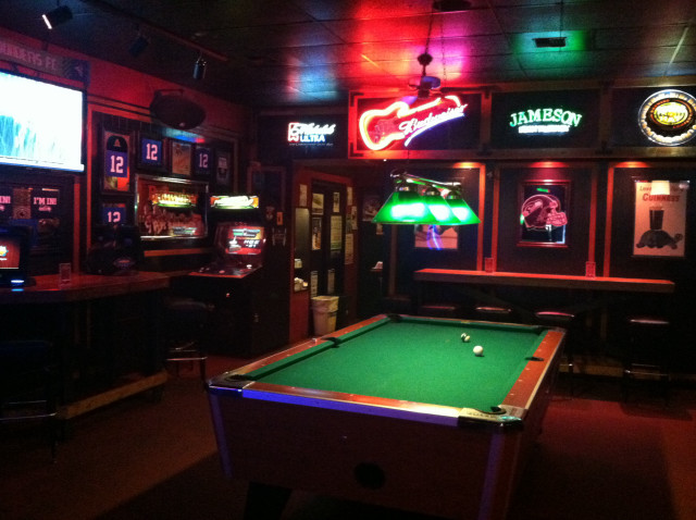 Pool table neon signs room free wallpaper for desktop - medium preview image