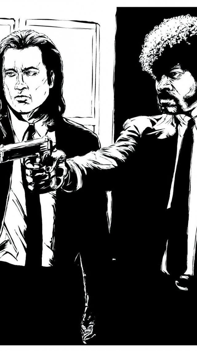 Black white drawing men holding free wallpaper for mobile - medium preview image