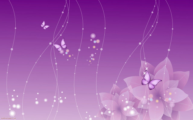 Purple butterfly flower abstract glowing free wallpaper for desktop - medium preview image