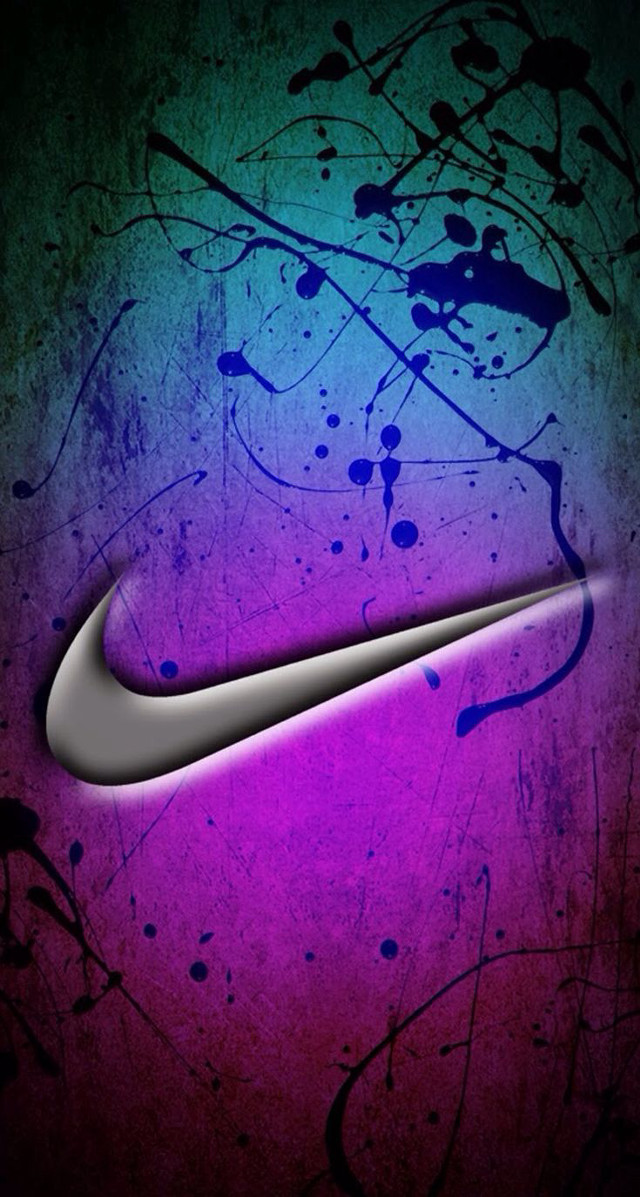 Nike purple blue background black free wallpaper for mobile - medium preview image