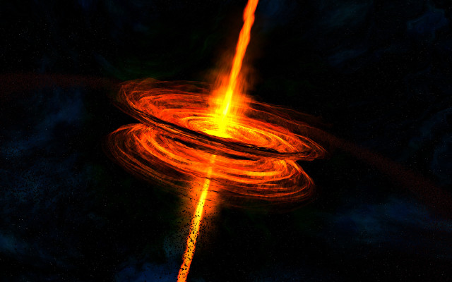 Bright orange spiral dark sky free wallpaper for desktop - medium preview image