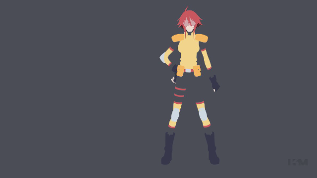 Woman yellow black outfit gun free wallpaper for desktop - medium preview image