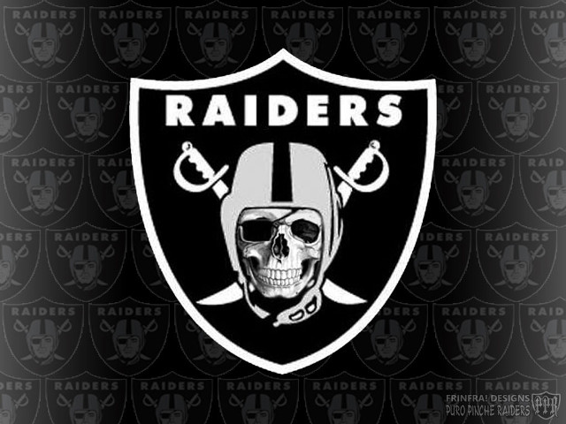 Oakland football logo skull helmet free wallpaper for desktop - medium preview image
