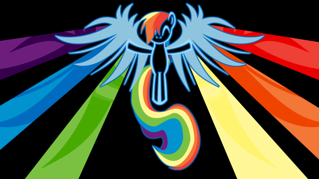 Rainbow colored bird wings spread free wallpaper for desktop - medium preview image