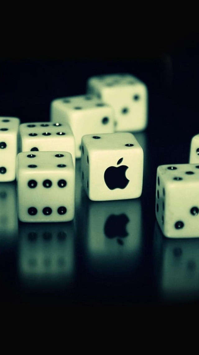 Dices apple logos table reflection free wallpaper for mobile - medium preview image