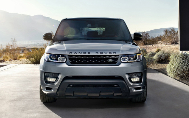 Silver range rover mountain road free wallpaper for desktop - medium preview image