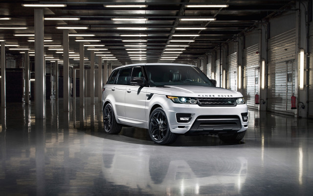 White range rover parking garage free wallpaper for desktop - medium preview image