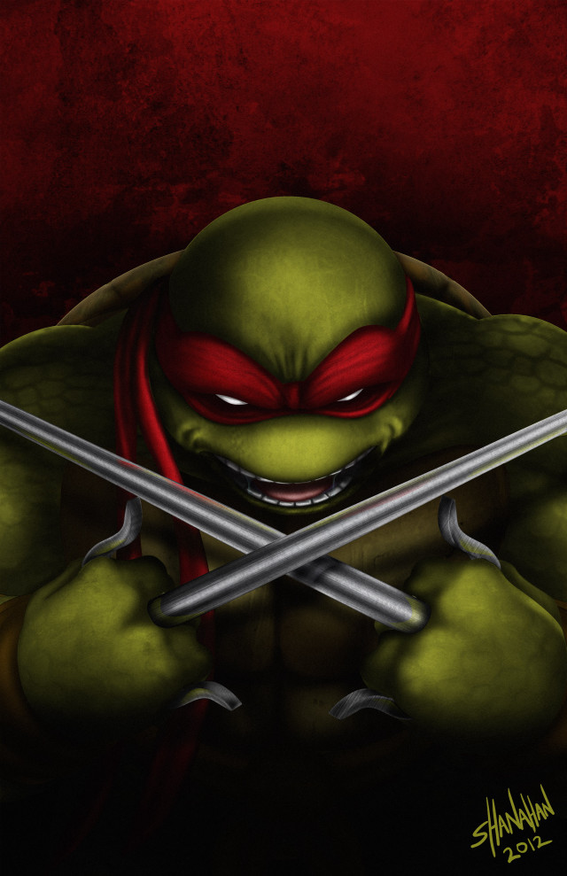 Teenage mutant swords red background free wallpaper for mobile - medium preview image
