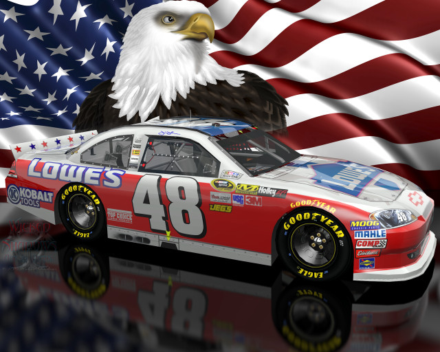 Eagle flag car reflection american free wallpaper for desktop - medium preview image