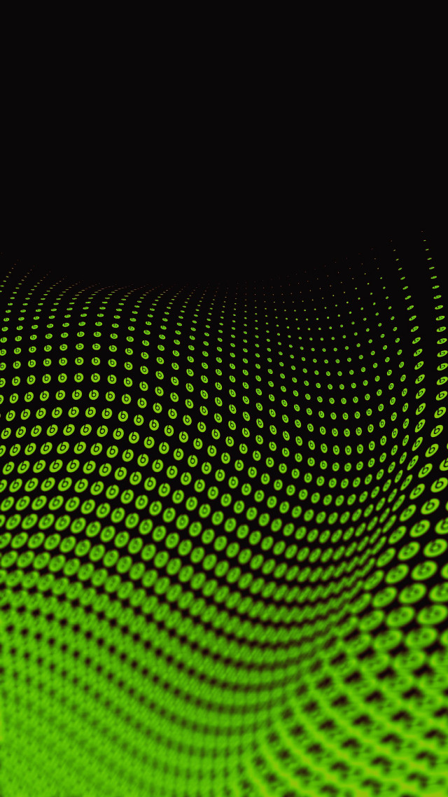 Green black circles pattern background free wallpaper for mobile - medium preview image