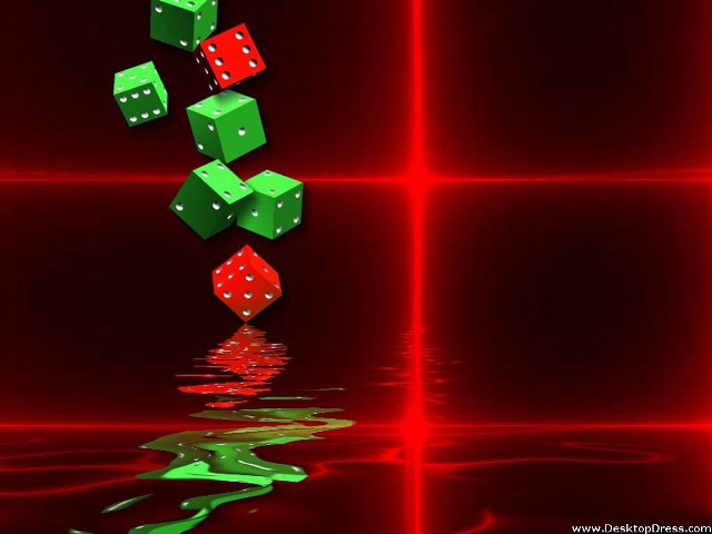 Red dice floating water squares free wallpaper for desktop - medium preview image