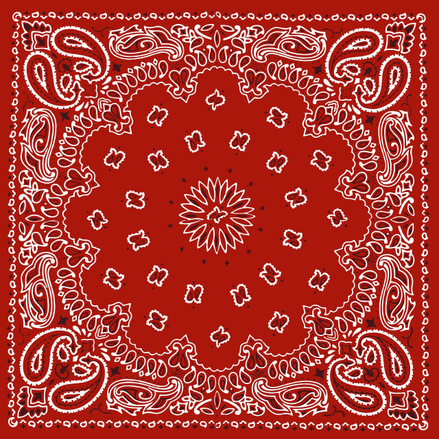 Red bandanna white paisley folk free wallpaper for tablet - medium preview image