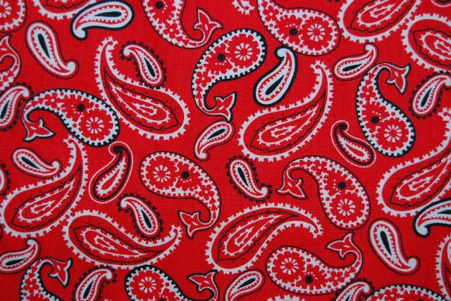 Red white paisley print fabric free wallpaper for desktop - medium preview image