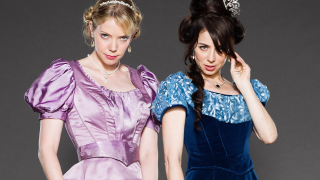 Two women dresses posing picture free wallpaper for desktop - medium preview image