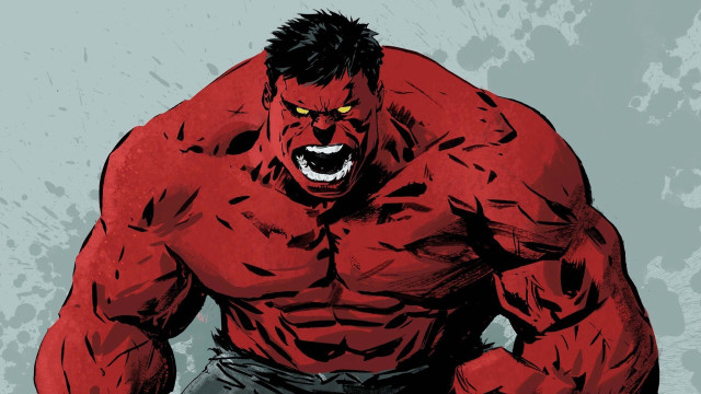 Red hulk glowing male comic free wallpaper for desktop - medium preview image