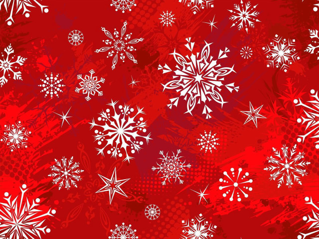 Red snowflake background flowers cherry free wallpaper for desktop - medium preview image