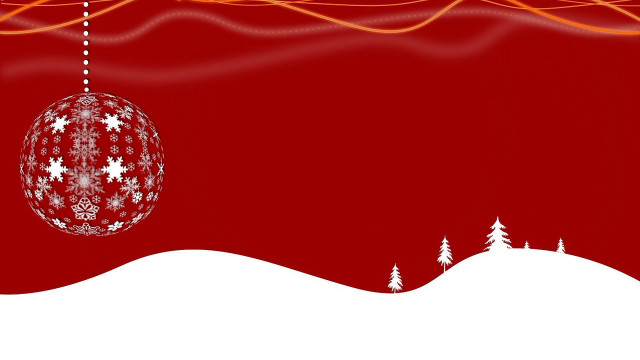 Christmas card red white snowflakes free wallpaper for desktop - medium preview image