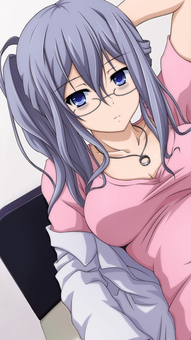 Woman blue eyes pink shirt free wallpaper for mobile - medium preview image