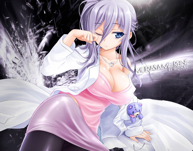 Woman pink dress teddy bear free wallpaper for desktop - medium preview image