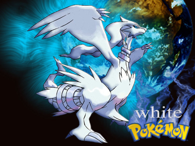 White pokemon blue background holography free wallpaper for desktop - medium preview image