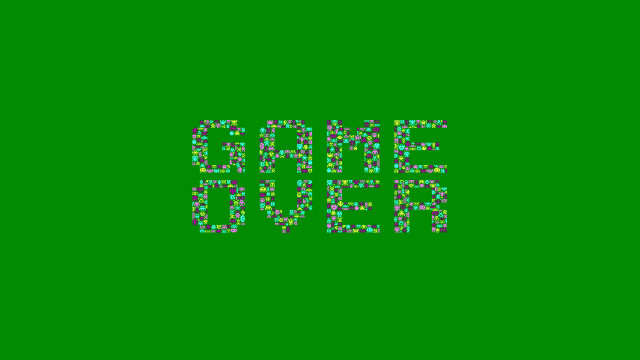 Game over logo pixel black free wallpaper for desktop - medium preview image