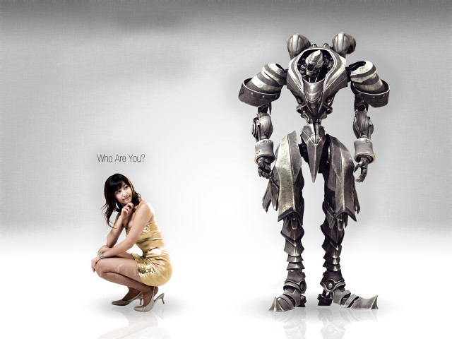 Woman kneeling robot statue cell free wallpaper for desktop - medium preview image