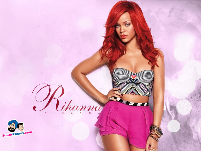 Woman red hair top shorts free wallpaper for desktop - medium preview image