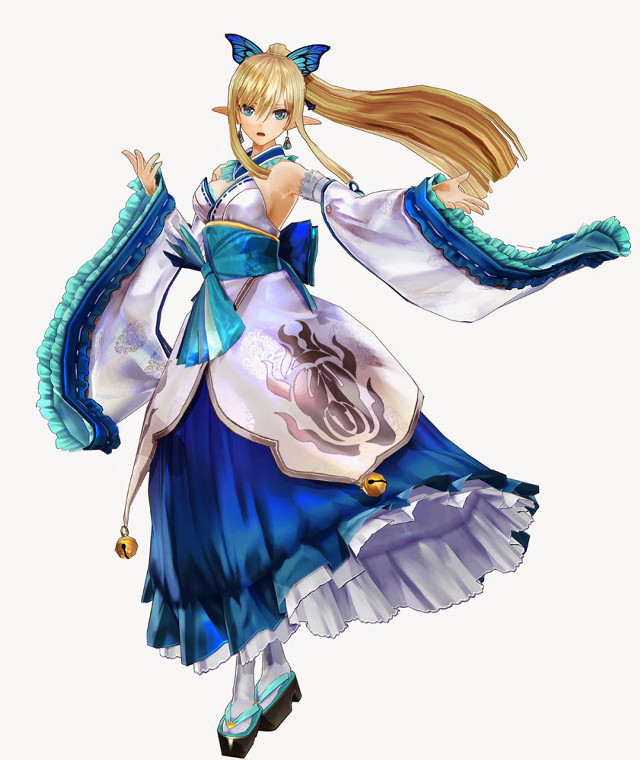 Woman blue white dress sword #3 free wallpaper for mobile - medium preview image