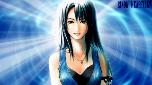 Woman blue dress blue background free wallpaper for desktop - medium preview image